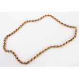 18ct yellow gold rope twist necklace