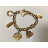 9ct gold charm bracelet