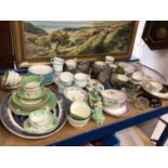 Group of 19th century and later china, including tea wares, Doulton figure, etc