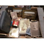 Group of old photographs and sundries
