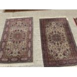 Pair of Ardabil carpets from Kashmir, 150cm x 95cm