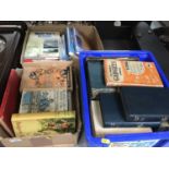 Three boxes of assorted books to include children's books, aviation related and others