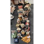 Collection of Doulton character jugs