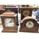 Four various mantel clocks