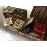 Quantity of art nouveau and other tiles, and sundry other items