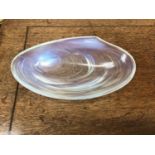 A Sabino opalescent glass shell shaped dish