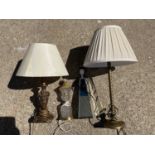 Four table lamps