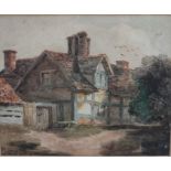 Attributed to David Cox Jr. watercolour, cottage study, bears signature and dated 1808.