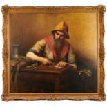 Cecile Morgand, 19th century, oil on canvas - The Fisherman, signed, 100cm x 111cm, in gilt frame