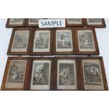 Collection of seventeen early 19th century hand coloured engravings depicting trades, published by T