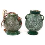Pair of late 19th / early 20th century Mamluk style glass mosque lanterns