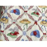 Pair of cotton hat pattern curtains