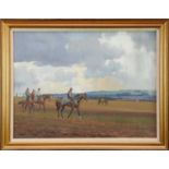 *Neil Cawthorne (b. 1936) oil on canvas, 'Third Lot, Warren Hill', signed and dated ‘89, 44cm x 59cm