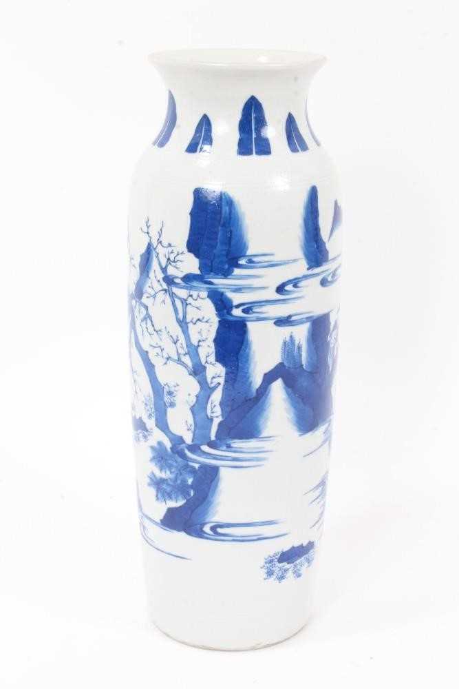 Chinese Transitional-style blue and white porcelain sleeve vase - Image 2 of 6