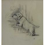 *Lucy Dawson (1867-1954) three pastel and pencil studies of terriers, two initialled, together with