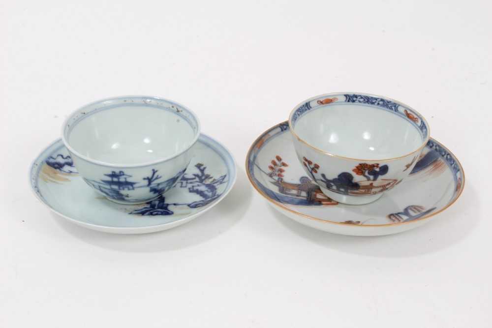 18th century Chinese Imari style tea bowl and saucer, together with an 18th century Chinese cargo-st