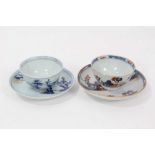 18th century Chinese Imari style tea bowl and saucer, together with an 18th century Chinese cargo-st