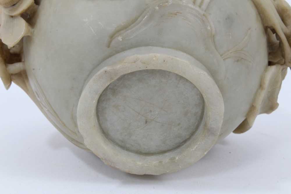 Antique Chinese carved soapstone pot - Image 6 of 6