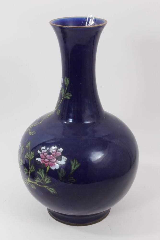 Large Chinese vase, blue ground - Image 3 of 12