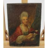 Manner of Anton Tischbein (1720-1784) oil on canvas, laid down, Portrait of Princess Wilhelmine of H