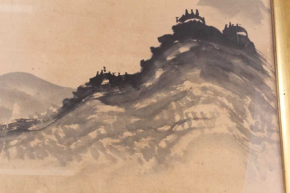 Large oriental brush painting, together with another - Image 8 of 11