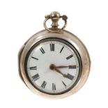 Early George III gentlemen's silver pair-cased pocket watch by Jn. Bennett of London, numbered 6061,