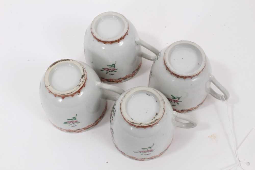 Group of 18th century Chinese famille rose export porcelain, including five cups, three tea bowls, a - Image 16 of 26