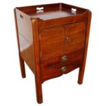 George III mahogany bedside cabinet