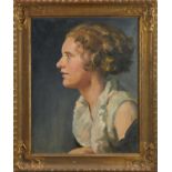 *Gerald Spencer Pryse (1882-1956) oil on canvas - Portrait in profile, 51 x 41cm, framed