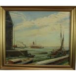 Harold Ing (1900-?) oil on canvas - Bawley Bay, Gravesend, Kent, signed, 50cm x 60cm, in gilt frame