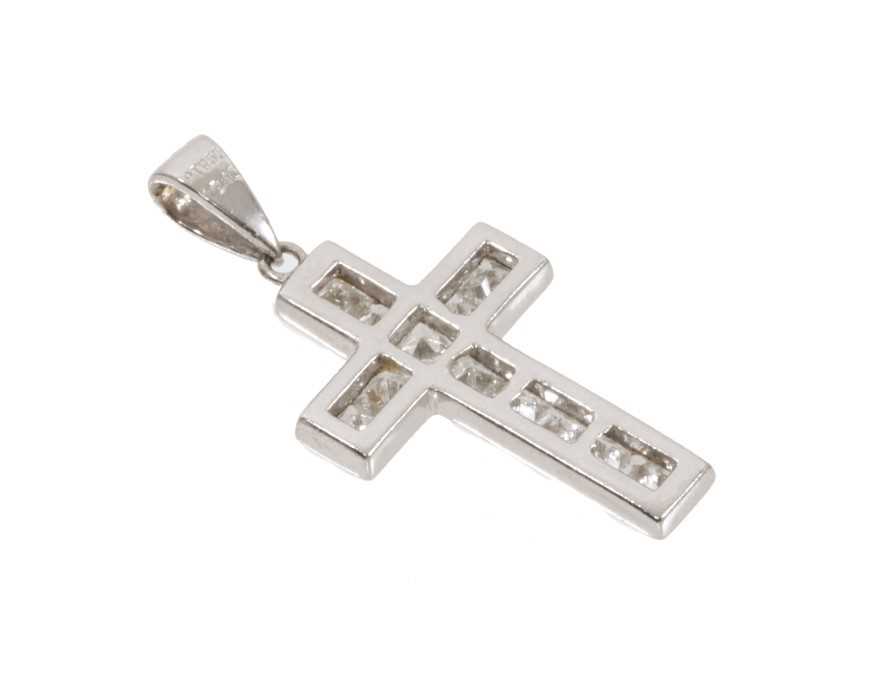 Platinum and diamond cross pendant - Image 2 of 2