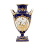 19th century Sèvres style porcelain vase with gilt ornament