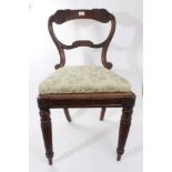 Victorian mahogany chair, with Royal VR cypher and numbered, likely to be a chair from an official g
