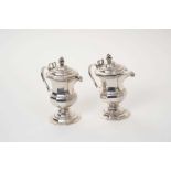 Pair of silver cruets, circa 1700