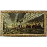 Robert K. Calvert, 20th century, oil on canvas - New Street Station, signed and dated 1975, 50cm x 1