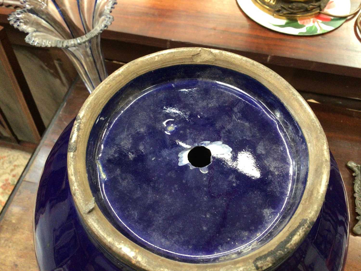 Large Chinese vase, blue ground - Image 11 of 12