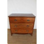 19th century mahogany secretaire chest