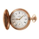 Elgin gold plated full hunter pocket watch