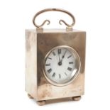 Archibald Knox style silver carriage clock.