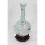 Chinese vase, with seal mark to base on stand