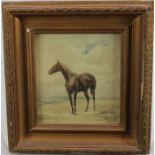 C. T. Bruen, early 20th century, watercolour, horse in a landscape, signed and dated '09, 26cm x 24c
