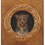 Robert Walker (19th century) oil on canvas, portrait of a terrier, signed.