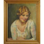 *Gerald Spencer Pryse (1882-1956) oil on canvas - Head of a woman, 51cm x 41cm, framed