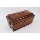 Regency mahogany sarcophagus shape box