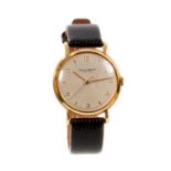1940s IWC 18ct gold wristwatch with manual wind calibre 89 movement, circa 1948.