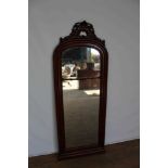 19th century Scandinavian mahogany pier mirror.