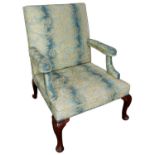 George II walnut Gainsborough armchair