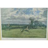 Lionel Edwards (1875-1954) signed print - The West Norfolk, 37.5cm x 51cm, in glazed gilt frame