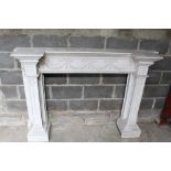 Georgian style painted wooden fire surround