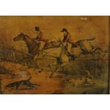 Group of ten 19th century Henry Alken hunting and racing engravings, in simulated frames